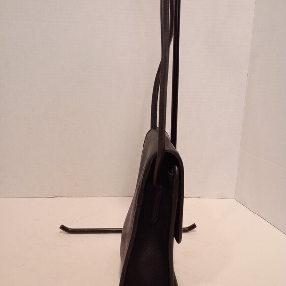 1995 COACH Scooter Bag Black Leather Compact Crossbody Swivel Clasp K5D 9893 - Picture 7 of 15